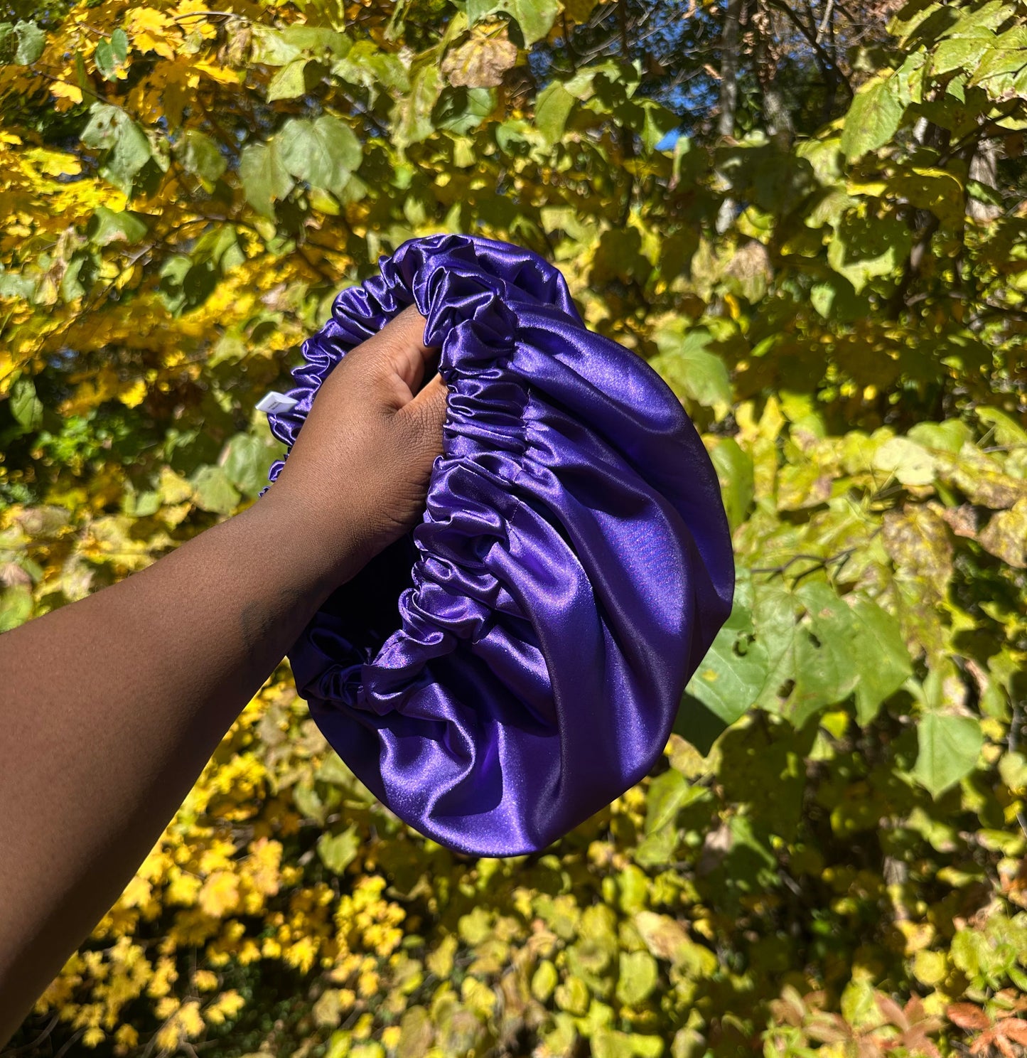 Purple Satin Bonnet