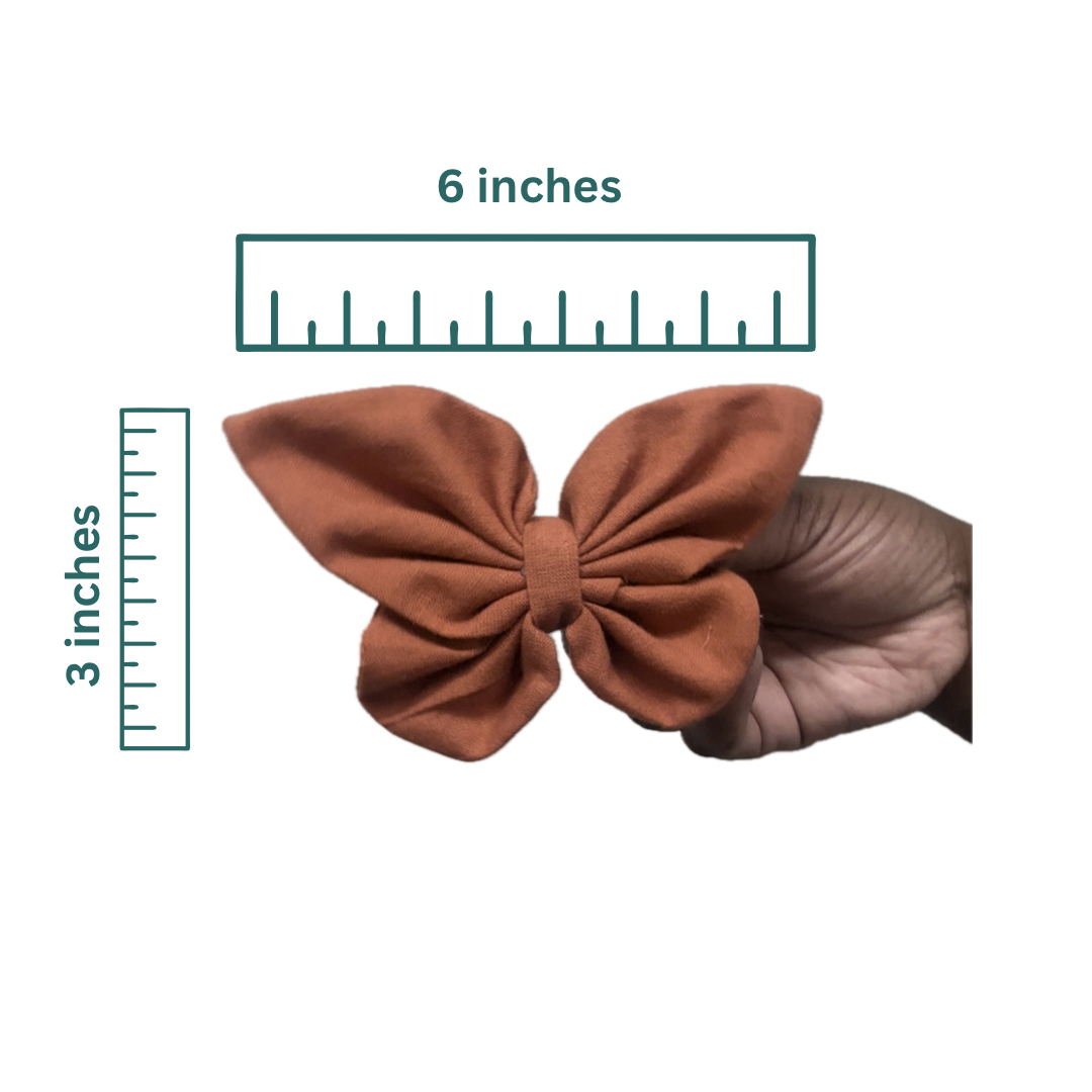 Amber Orange Butterfly Bow