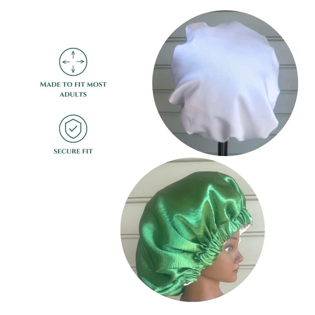 Green & Cream Reversible Bonnet