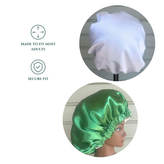 Green & Cream Reversible Bonnet