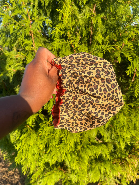 Cheetah Satin-lined Bonnet
