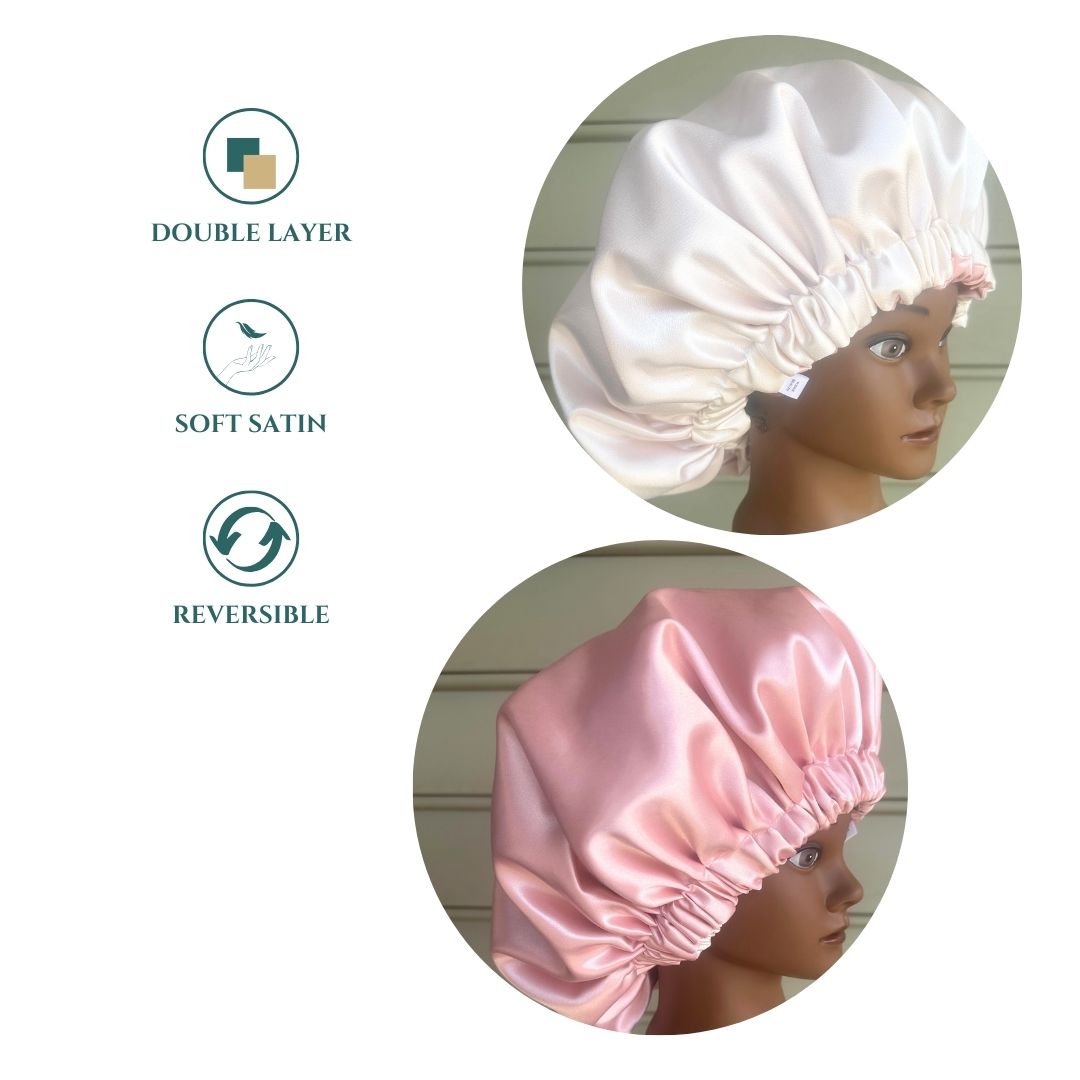 Pink & Cream Reversible Bonnet