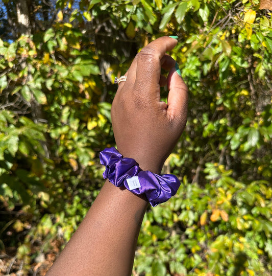 Silky Purple Scrunchie