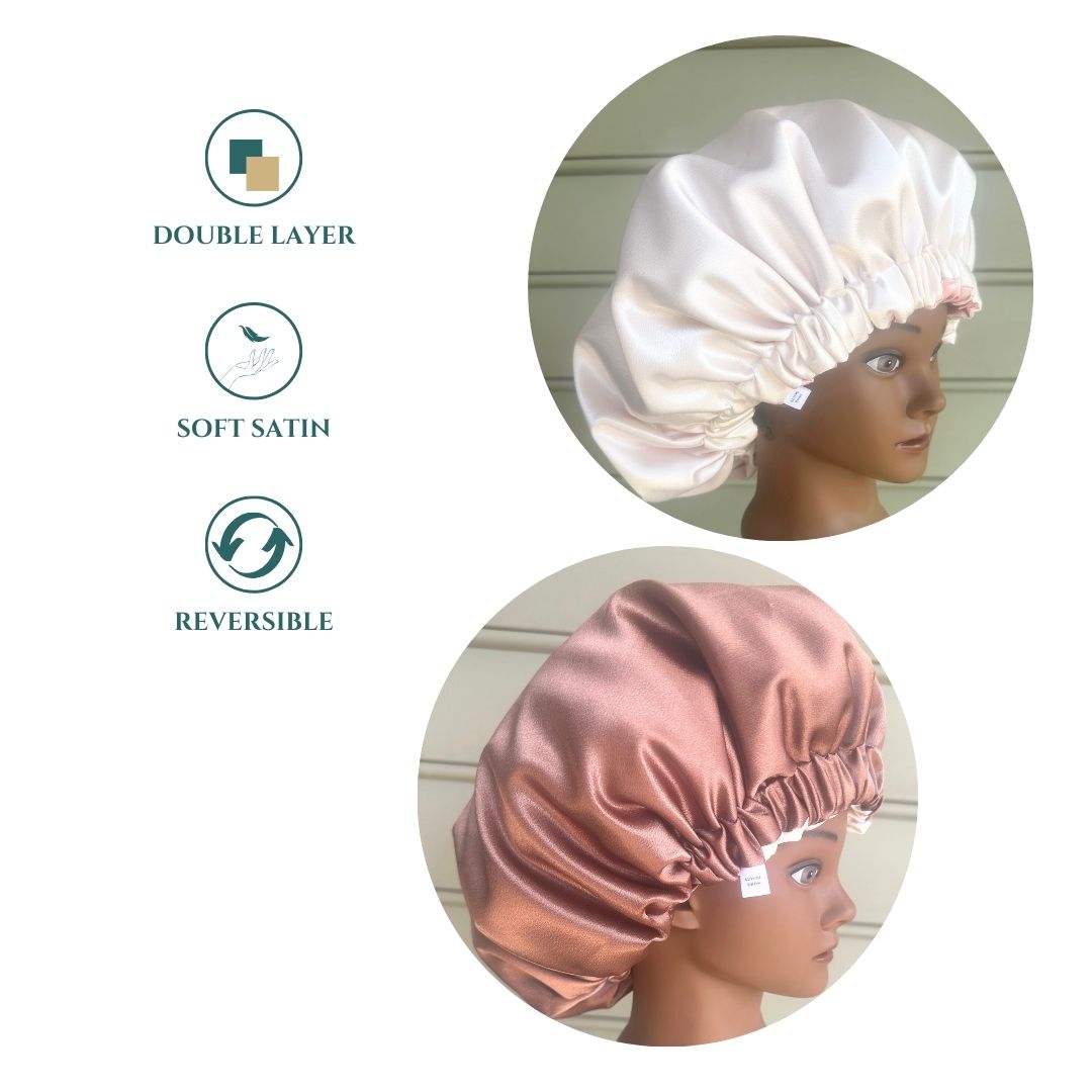 Brown & Cream Reversible Bonnet