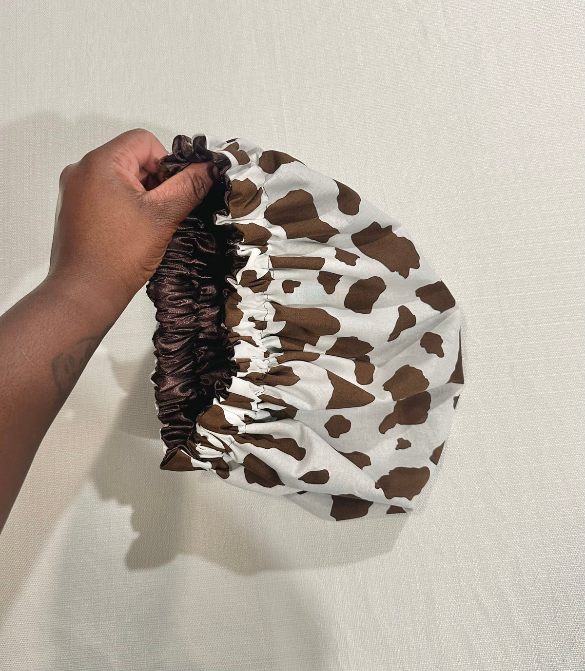 Brown Cow Satin-lined Bonnet