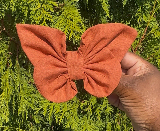 Amber Orange Butterfly Bow