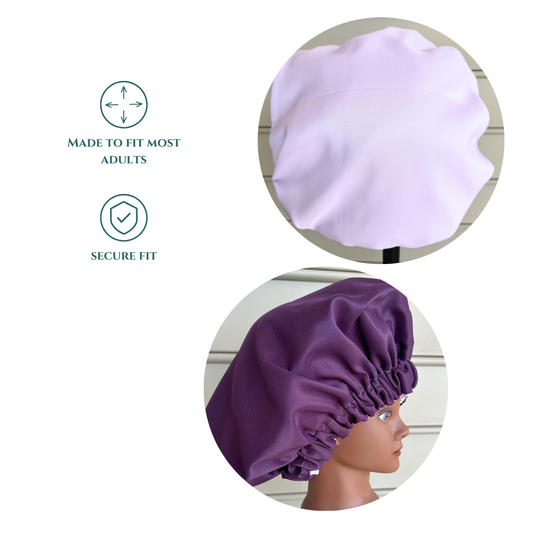 Matte Purple Satin Reversible Bonnet