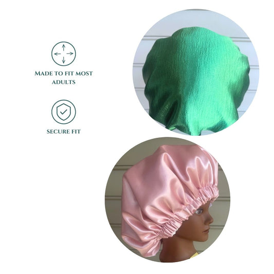 Pink & Green Reversible Bonnet